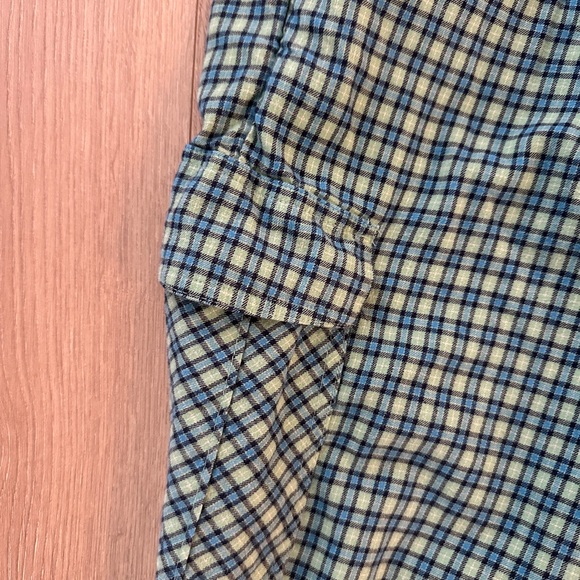 Aerie Green Plaid Wide Leg Pajama Lounge Cargo Pants - Picture 2 of 5